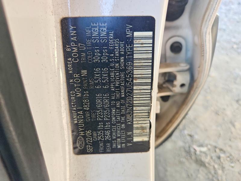 64584176 :رقم المزاد ، KM8JN72D27U545369 vin ، 2007 Hyundai Tucson مزاد بيع