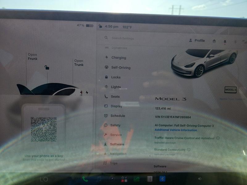 65011876 :رقم المزاد ، 5YJ3E1EA1NF285984 vin ، 2022 Tesla Model 3 مزاد بيع