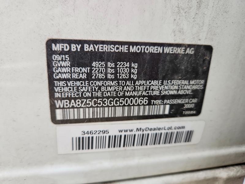 Aukcja sprzedaży 2016 Bmw 328, vin: WBA8Z5C53GG500066, numer aukcji: 65450626