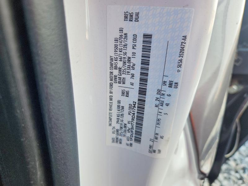 64738286 :رقم المزاد ، 1FDUF5HT7RDA17942 vin ، 2024 Ford F550 مزاد بيع