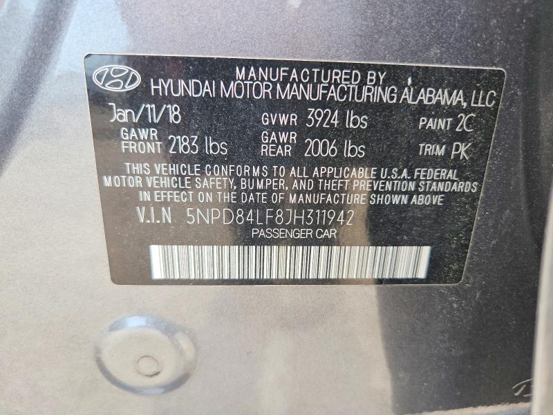 Продажа на аукционе авто 2018 Hyundai Elantra, vin: 5NPD84LF8JH311942, номер лота: 65746906