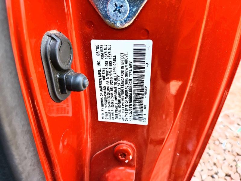 2005 Honda Element მანქანა იყიდება აუქციონზე, vin: 5J6YH18695L008849, აუქციონის ნომერი: 58803716