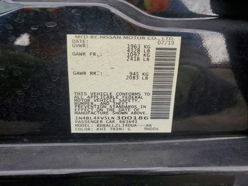 Продаж на аукціоні авто 2020 Nissan Altima, vin: 1N4BL4FV5LN300186, номер лоту: 64858026