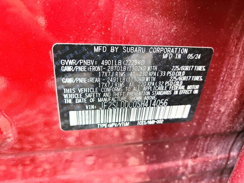 Aukcja sprzedaży 2025 Subaru Forester, vin: JF2SLDDC0SH414056, numer aukcji: 66708296