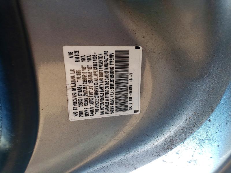 61978926 :رقم المزاد ، 5FNRL38758B070012 vin ، 2008 Honda Odyssey مزاد بيع
