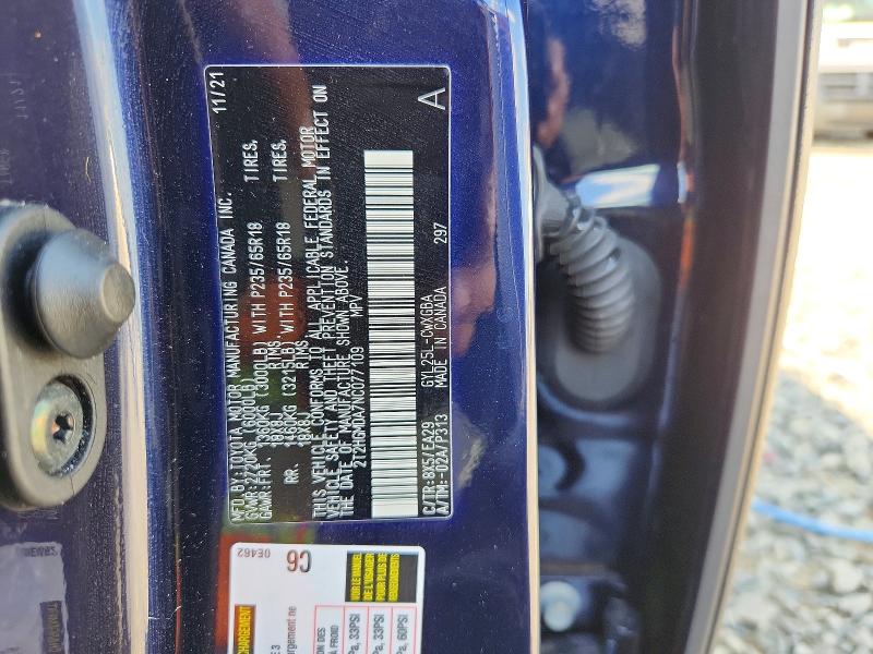 65455736 :رقم المزاد ، 2T2HGMDA7NC077109 vin ، 2022 Lexus Rx مزاد بيع