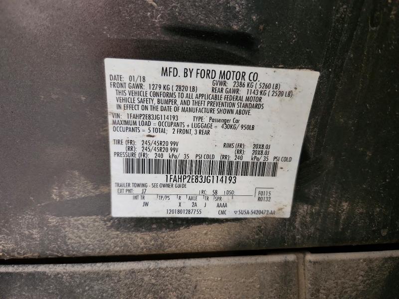 Aukcja sprzedaży 2018 Ford Taurus, vin: 1FAHP2E83JG114193, numer aukcji: 65800136