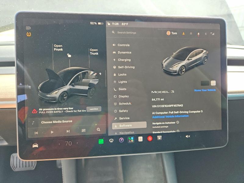 Aukcja sprzedaży 2023 Tesla Model 3, vin: 5YJ3E1EA9PF457942, numer aukcji: 65740116