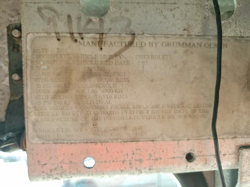 Auction sale of the 1993 Chevrolet P30, vin: 1GBKP32K4P3324120, lot number: 66803706