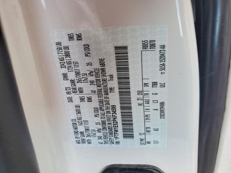 Продажа на аукционе авто 2023 Ford F150, vin: 1FTFW1E52PKF34599, номер лота: 65288166