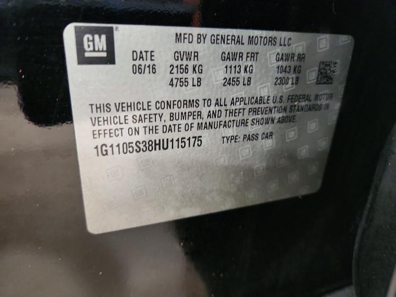 Продажа на аукционе авто 2017 Chevrolet Impala, vin: 1G1105S38HU115175, номер лота: 66145006