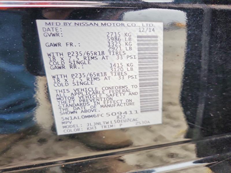 Продаж на аукціоні авто 2015 Infiniti Qx60, vin: 5N1AL0MM6FC509411, номер лоту: 65078066