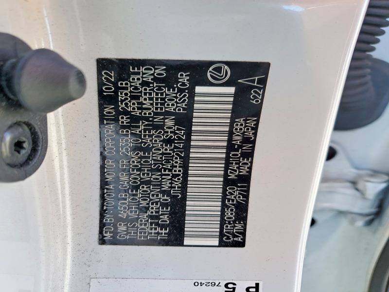 Aukcja sprzedaży 2023 Lexus Ux 250h, vin: JTHX6JBH9P2141247, numer aukcji: 65220836