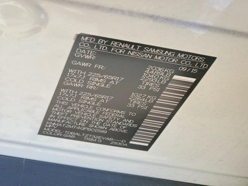 2016 Nissan Rogue მანქანა იყიდება აუქციონზე, vin: KNMAT2MT4GP601599, აუქციონის ნომერი: 64326206