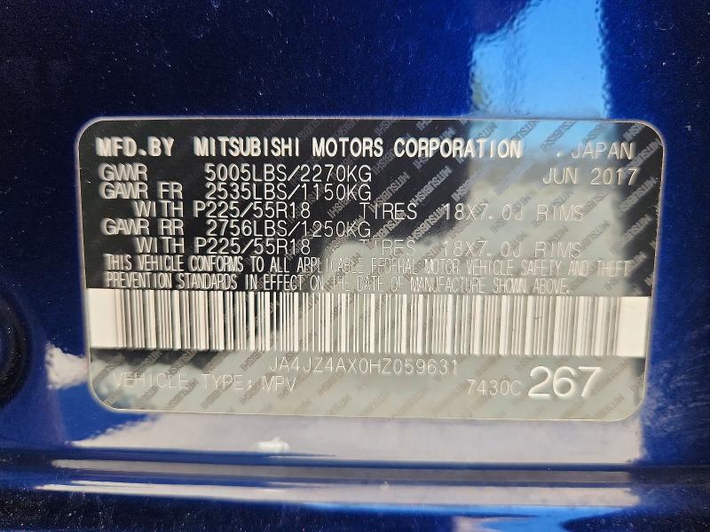 Продажа на аукционе авто 2017 Mitsubishi Outlander, vin: JA4JZ4AX0HZ059631, номер лота: 65600316