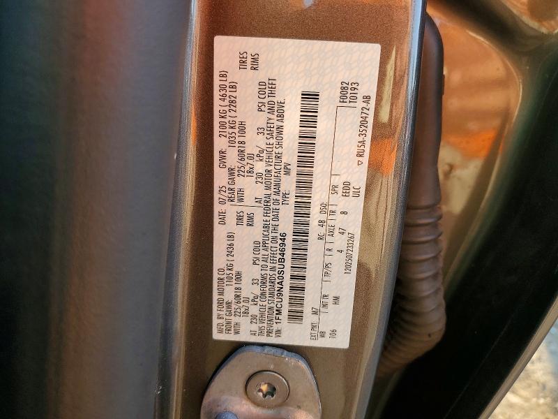 Продаж на аукціоні авто 2025 Ford Escape, vin: 1FMCU9NA0SUB46946, номер лоту: 63851276