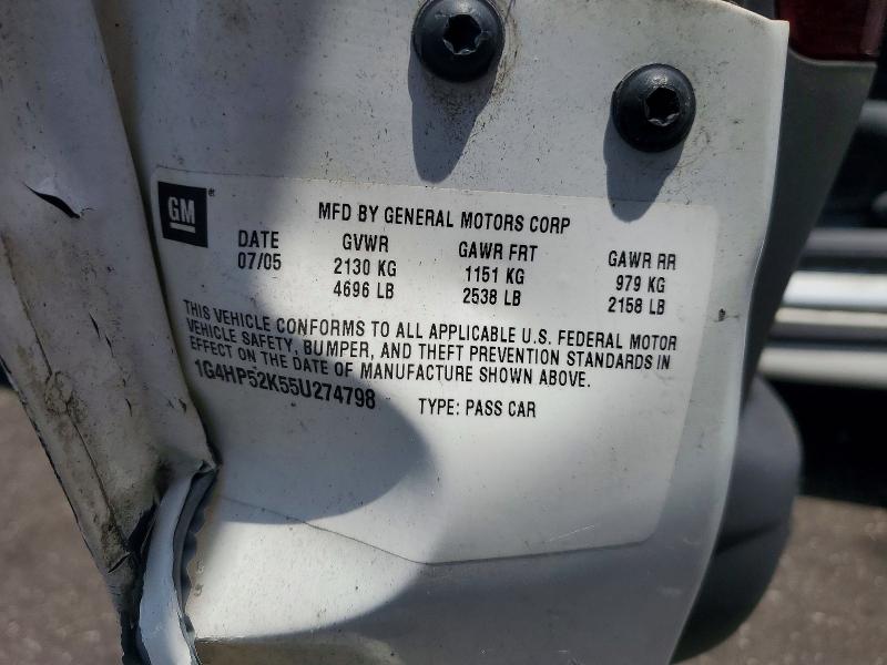 65121916 :رقم المزاد ، 1G4HP52K55U274798 vin ، 2005 Buick Lesabre مزاد بيع