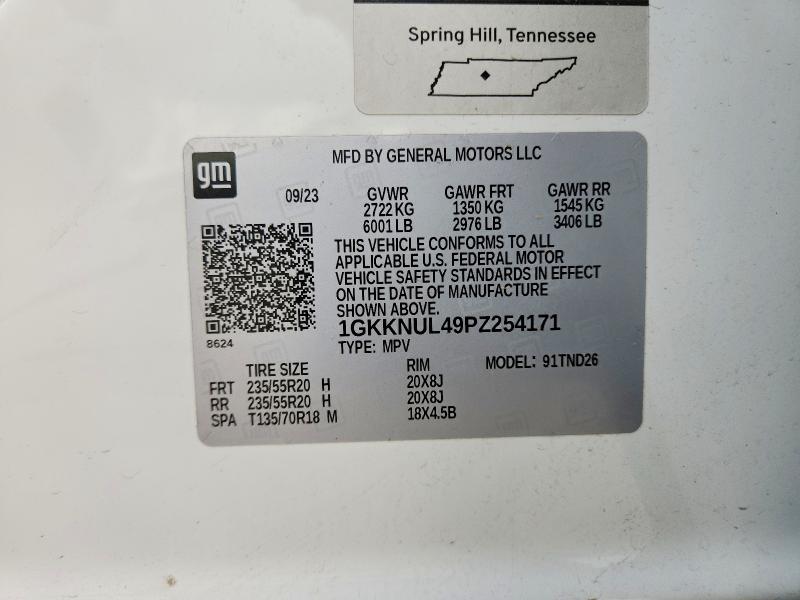 2023 Gmc Acadia მანქანა იყიდება აუქციონზე, vin: 1GKKNUL49PZ254171, აუქციონის ნომერი: 66647416