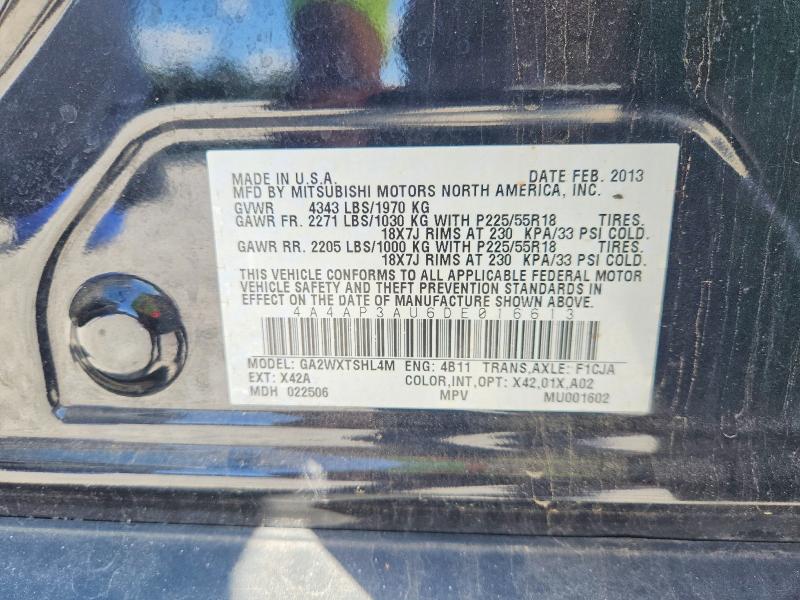 Aukcja sprzedaży 2013 Mitsubishi Outlander Sport, vin: 4A4AP3AU6DE016613, numer aukcji: 64464396