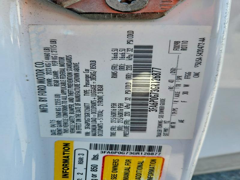 Продажа на аукционе авто 2016 Ford Fusion, vin: 3FA6P0G73GR126877, номер лота: 64084376