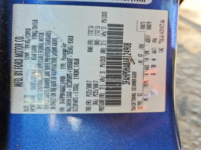 Продаж на аукціоні авто 2010 Ford Fusion, vin: 3FAHP0HA8AR124908, номер лоту: 66621866
