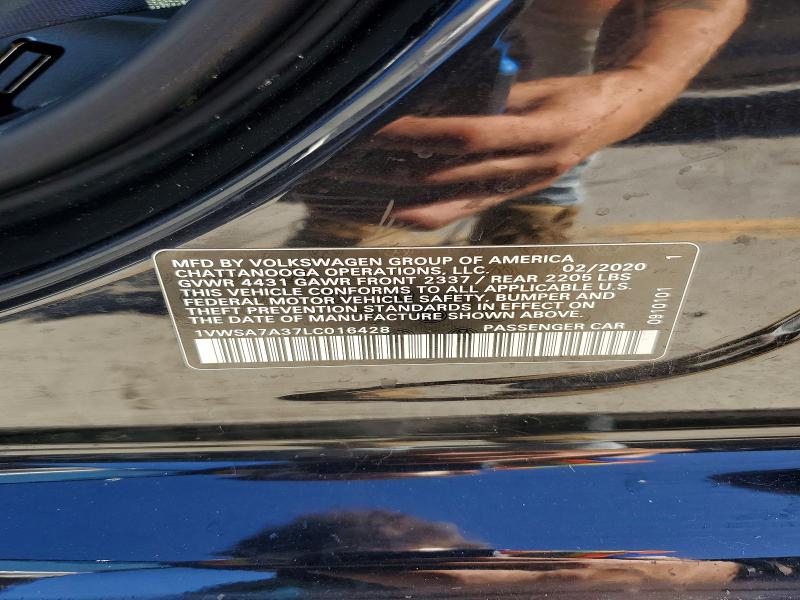 Продаж на аукціоні авто 2020 Volkswagen Passat, vin: 1VWSA7A37LC016428, номер лоту: 62774616