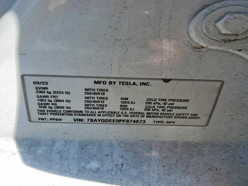 Aukcja sprzedaży 2023 Tesla Model Y, vin: 7SAYGDEE9PF874873, numer aukcji: 67397816