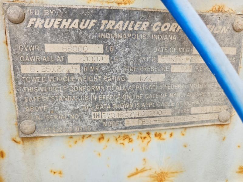 1996 Fruehauf N/a მანქანა იყიდება აუქციონზე, vin: 1H2V04827TE049908, აუქციონის ნომერი: 62758256
