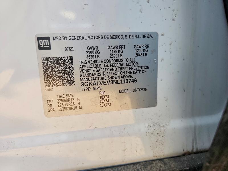 Продажа на аукционе авто 2022 Gmc Terrain, vin: 3GKALVEV3NL110746, номер лота: 63159346