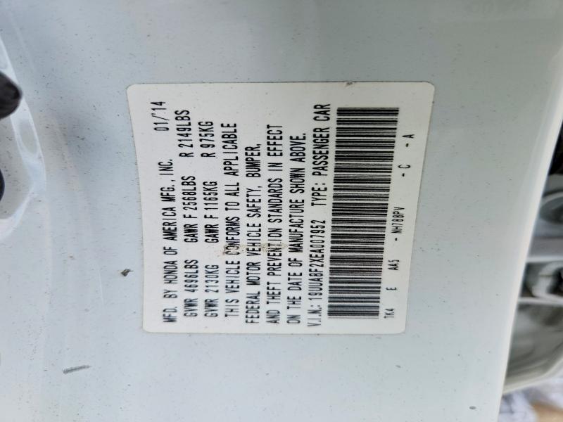 2014 Acura Tl მანქანა იყიდება აუქციონზე, vin: 19UUA8F2XEA007952, აუქციონის ნომერი: 66819376