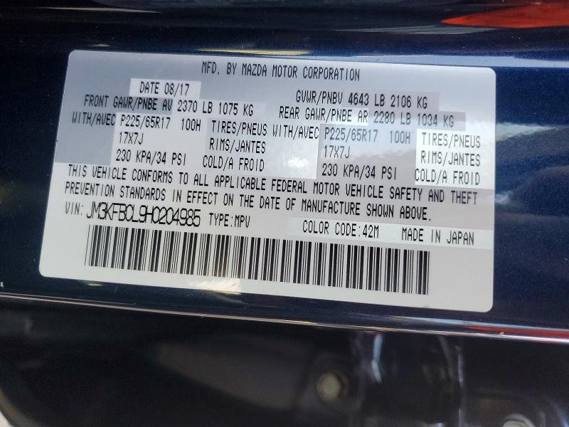 Aukcja sprzedaży 2017 Mazda Cx-5, vin: JM3KFBCL9H0204985, numer aukcji: 65773766