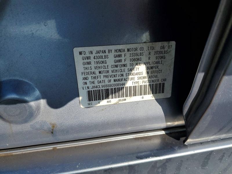 66094716 :رقم المزاد ، JH4CL96888C008944 vin ، 2008 Acura Tsx مزاد بيع