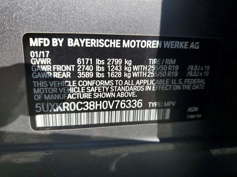 Aukcja sprzedaży 2017 Bmw X5, vin: 5UXKR0C38H0V76336, numer aukcji: 65706326