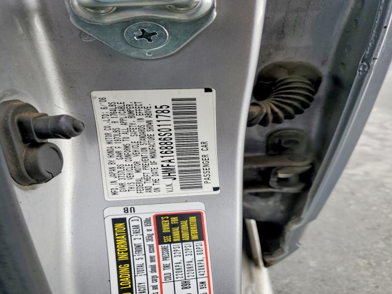 Продаж на аукціоні авто 2006 Honda Civic, vin: JHMFA16886S011785, номер лоту: 65183486