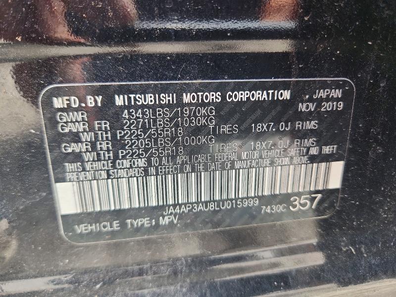 Продажа на аукционе авто 2020 Mitsubishi Outlander Sport, vin: JA4AP3AU8LU015999, номер лота: 65359016