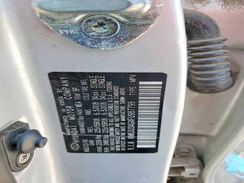 63830996 :رقم المزاد ، KM8JU3AG4FU987799 vin ، 2015 Hyundai Tucson مزاد بيع