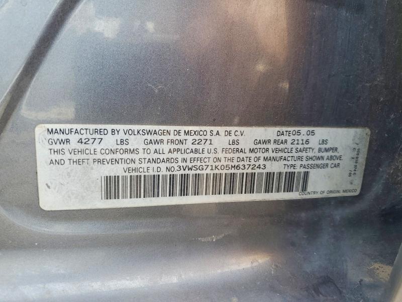Aukcja sprzedaży 2005 Volkswagen New Jetta, vin: 3VWSG71K05M637243, numer aukcji: 65903886