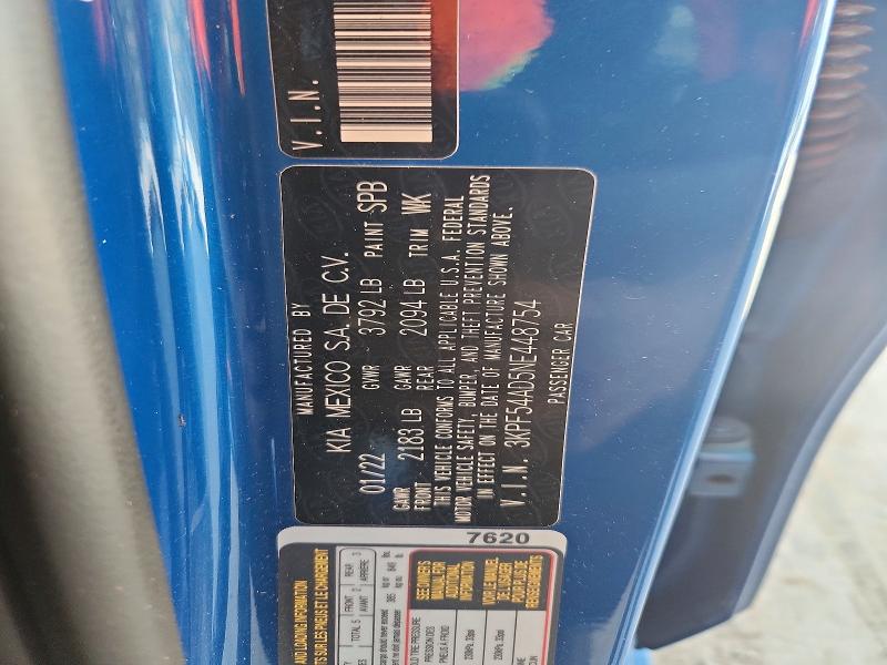 Aukcja sprzedaży 2022 Kia Forte, vin: 3KPF54AD5NE448754, numer aukcji: 67269156