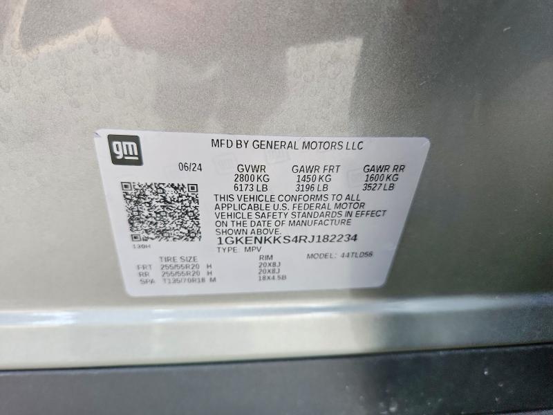 Auction sale of the 2024 Gmc Acadia, vin: 1GKENKKS4RJ182234, lot number: 62212416
