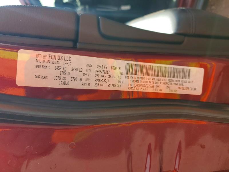 Продаж на аукціоні авто 2018 Jeep Grand Cherokee, vin: 1C4RJEAG5JC275506, номер лоту: 63413986