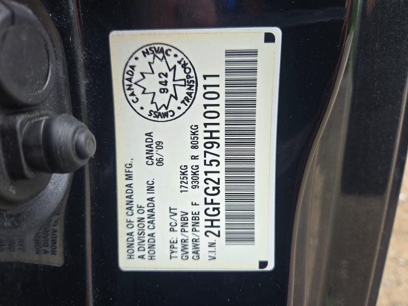 2009 Honda Civic მანქანა იყიდება აუქციონზე, vin: 2HGFG21579H101011, აუქციონის ნომერი: 64362036