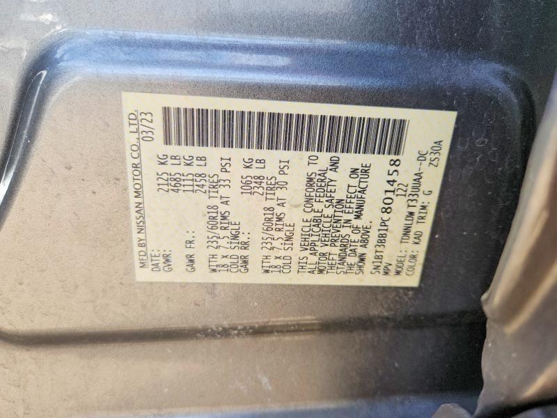 Продаж на аукціоні авто 2023 Nissan Rogue, vin: 5N1BT3BB1PC801458, номер лоту: 66264006