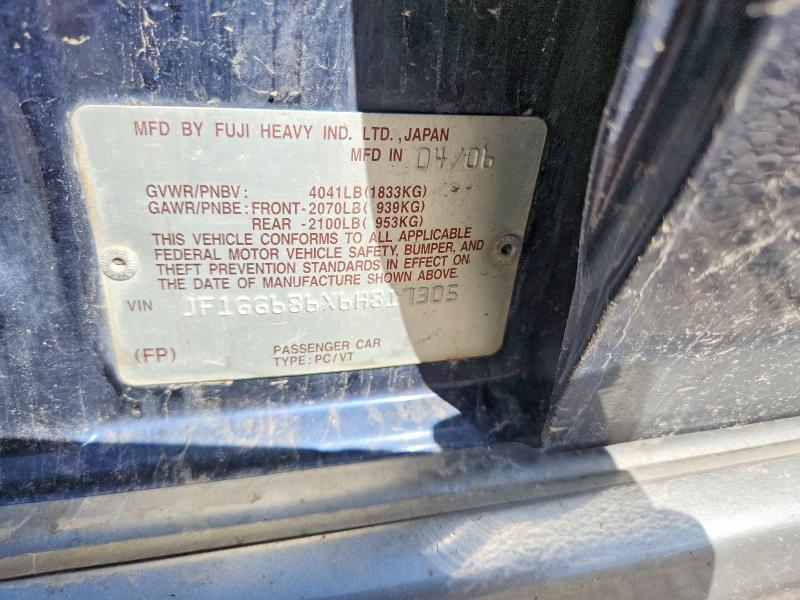 Aukcja sprzedaży 2006 Subaru Impreza, vin: JF1GG686X6H817305, numer aukcji: 64158476