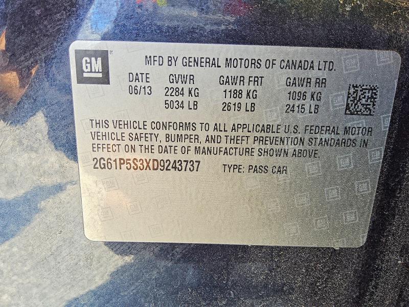 Продаж на аукціоні авто 2013 Cadillac Xts, vin: 2G61P5S3XD9243737, номер лоту: 64146536