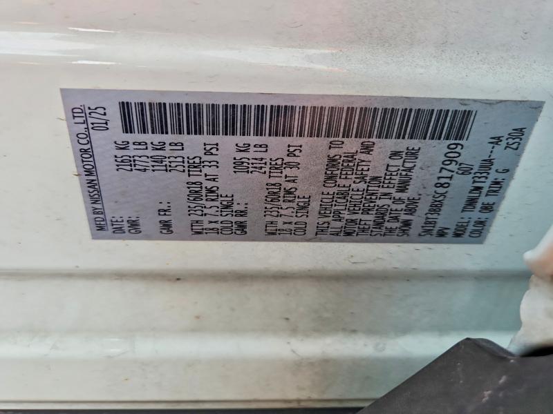 2025 Nissan Rogue მანქანა იყიდება აუქციონზე, vin: 5N1BT3BBXSC817909, აუქციონის ნომერი: 64553456