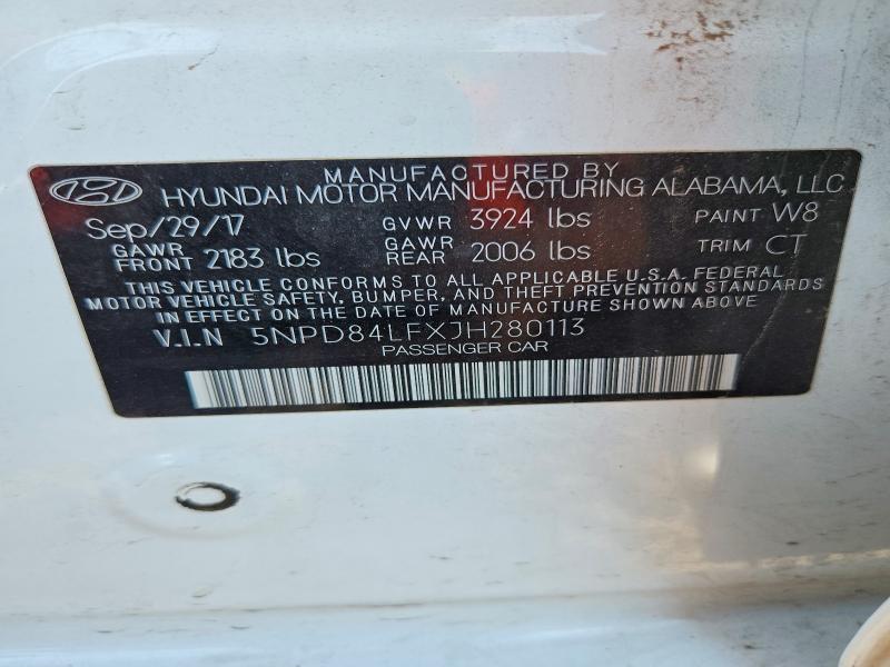 Aukcja sprzedaży 2018 Hyundai Elantra, vin: 5NPD84LFXJH280113, numer aukcji: 63877646