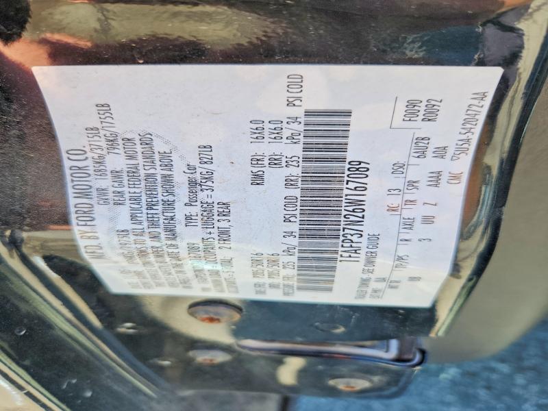 2006 Ford Focus მანქანა იყიდება აუქციონზე, vin: 1FAFP37N26W167089, აუქციონის ნომერი: 66011296