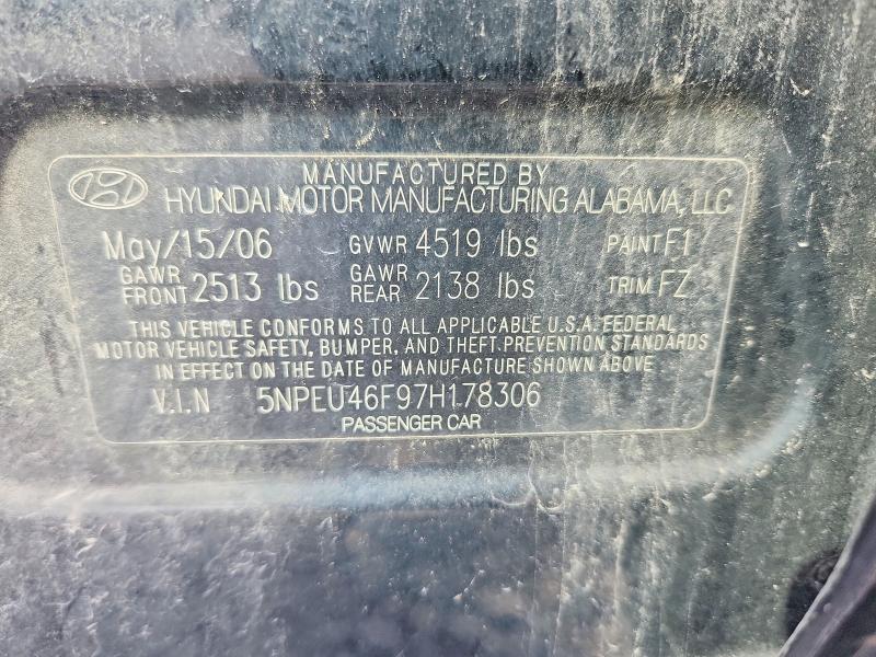Продажа на аукционе авто 2007 Hyundai Sonata, vin: 5NPEU46F97H178306, номер лота: 64788986