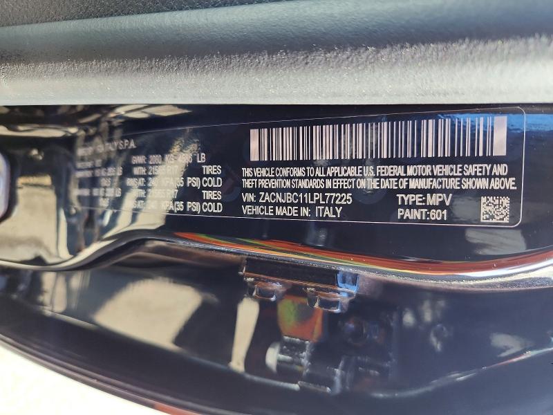 65627796 :رقم المزاد ، ZACNJBC11LPL77225 vin ، 2020 Jeep Renegade مزاد بيع