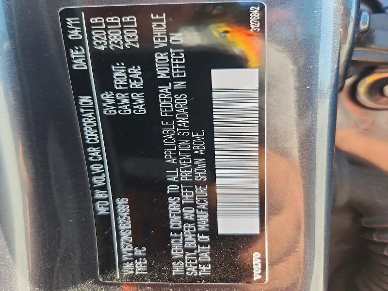 64564406 :رقم المزاد ، YV1672MS1B2549916 vin ، 2011 Volvo S40 مزاد بيع